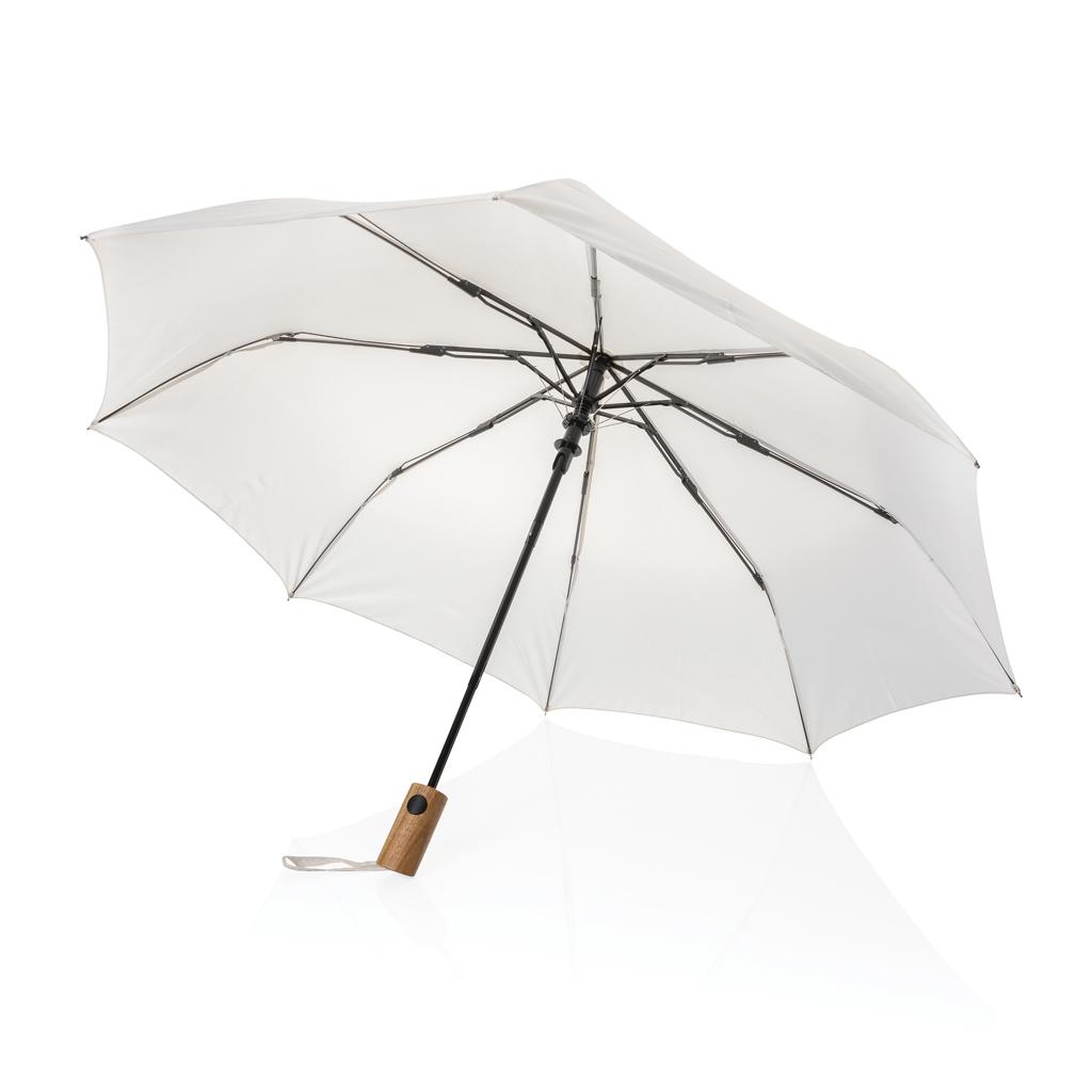 Mini parapluie 21" à ouverture auto en bois d'acacia Kaycey