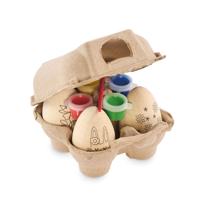 Set de peinture d'oeufs en bois EISET
